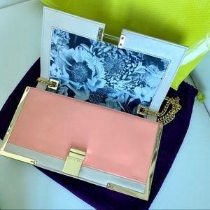 Ted Baker Kisting Metal Corner Leather Clutch